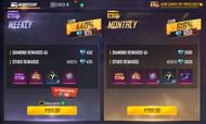 Membership options (Image via Garena)